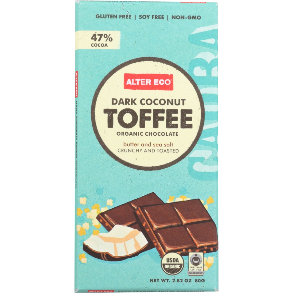 Organic Dark Chocolate Coconut Toffee - 2.82 oz