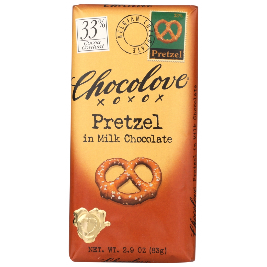 Chocolove Milk Chocolate Bar with Pretzel - 2.9 oz