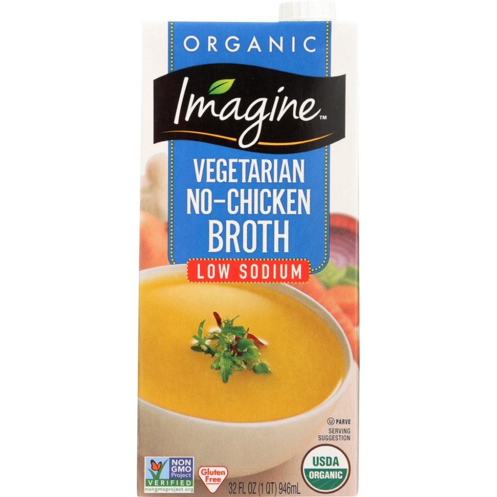 Organic Low Sodium No Chicken Broth, 32 oz