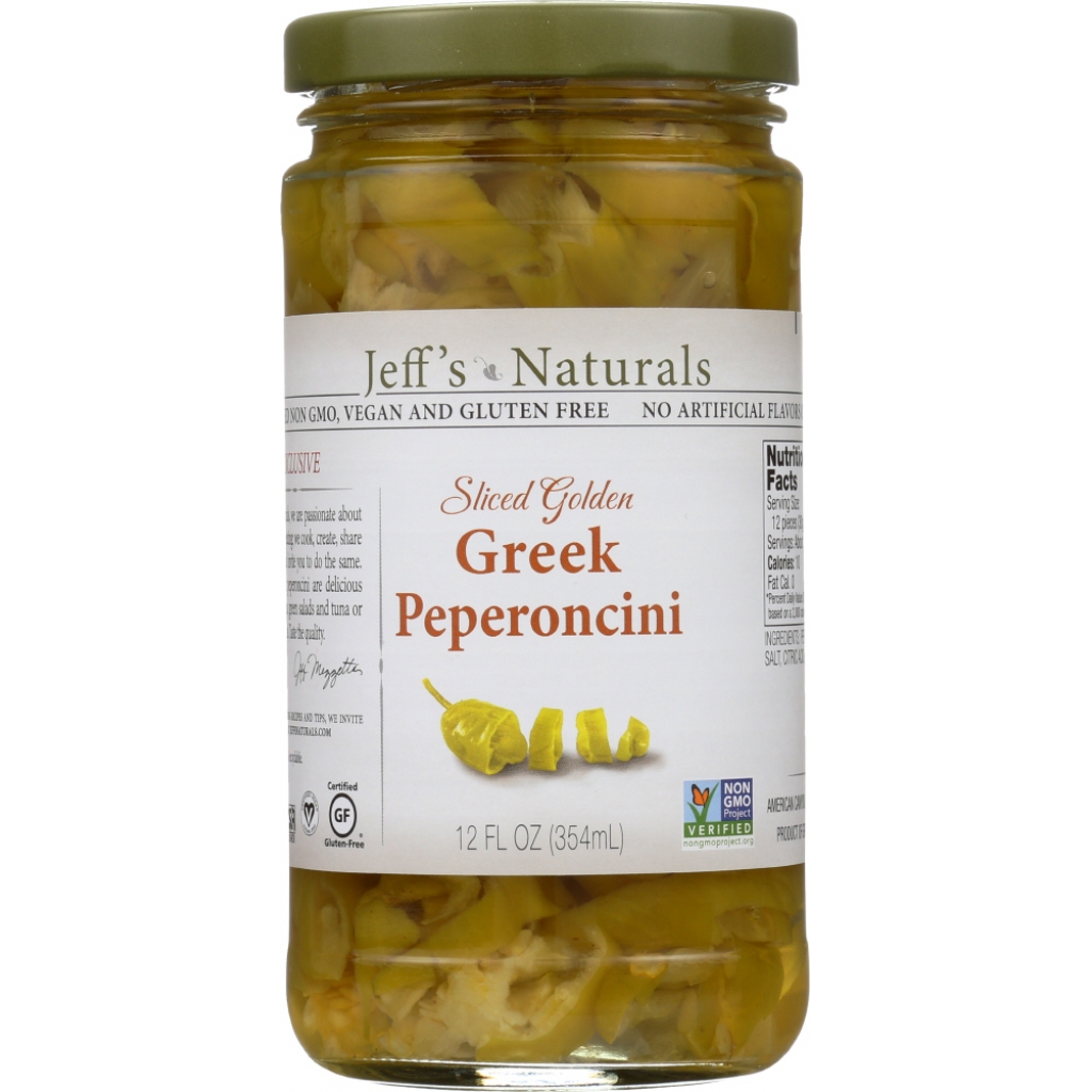 Sliced Golden Greek Peperoncini - 12 oz