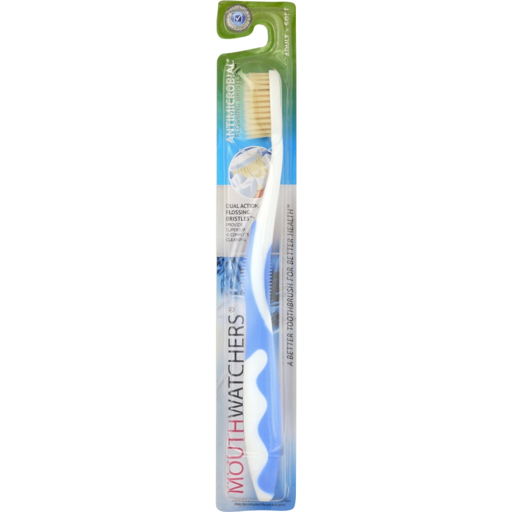 Mouth Watchers Manual Adult Toothbrush Blue