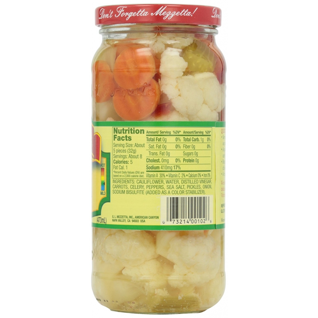 Italian Mix Giardiniera - Tangy Vegetable Medley