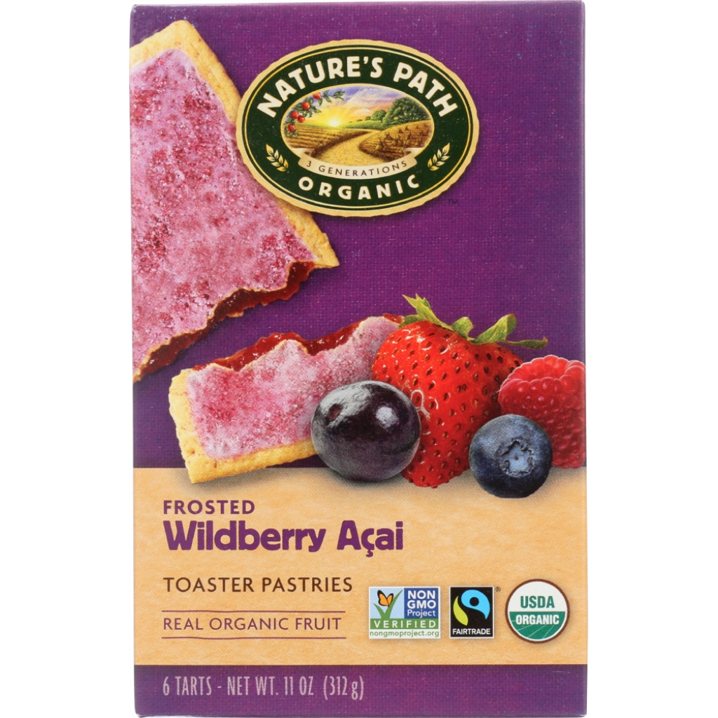 Organic Frosted Wildberry Açai Toaster Pastries