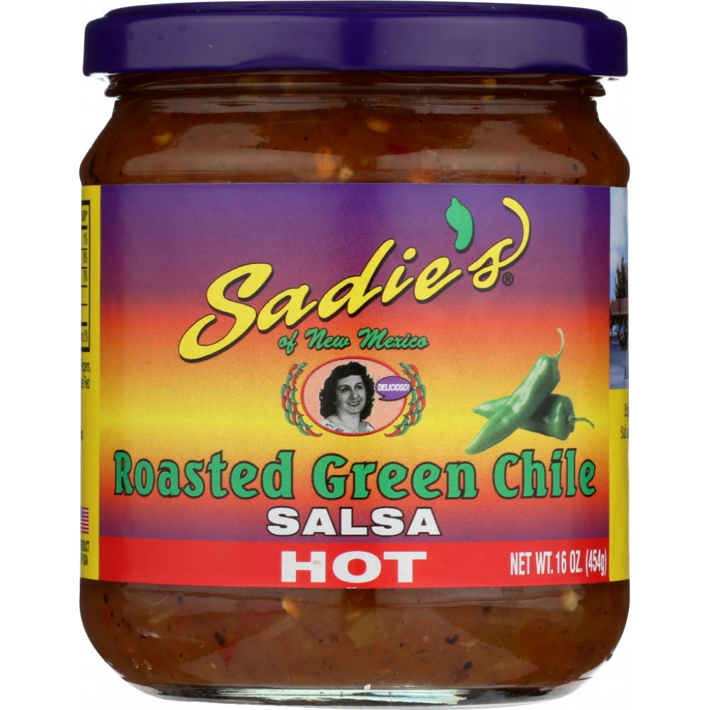 Hot Roasted Green Chile Salsa - 16 oz