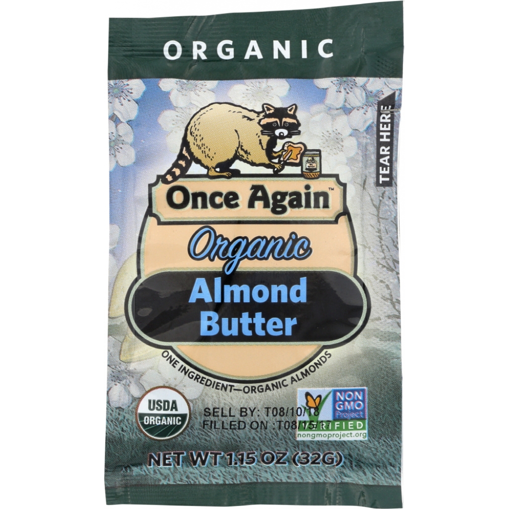 Organic Creamy Almond Butter Squeeze Pack, 1.15 oz