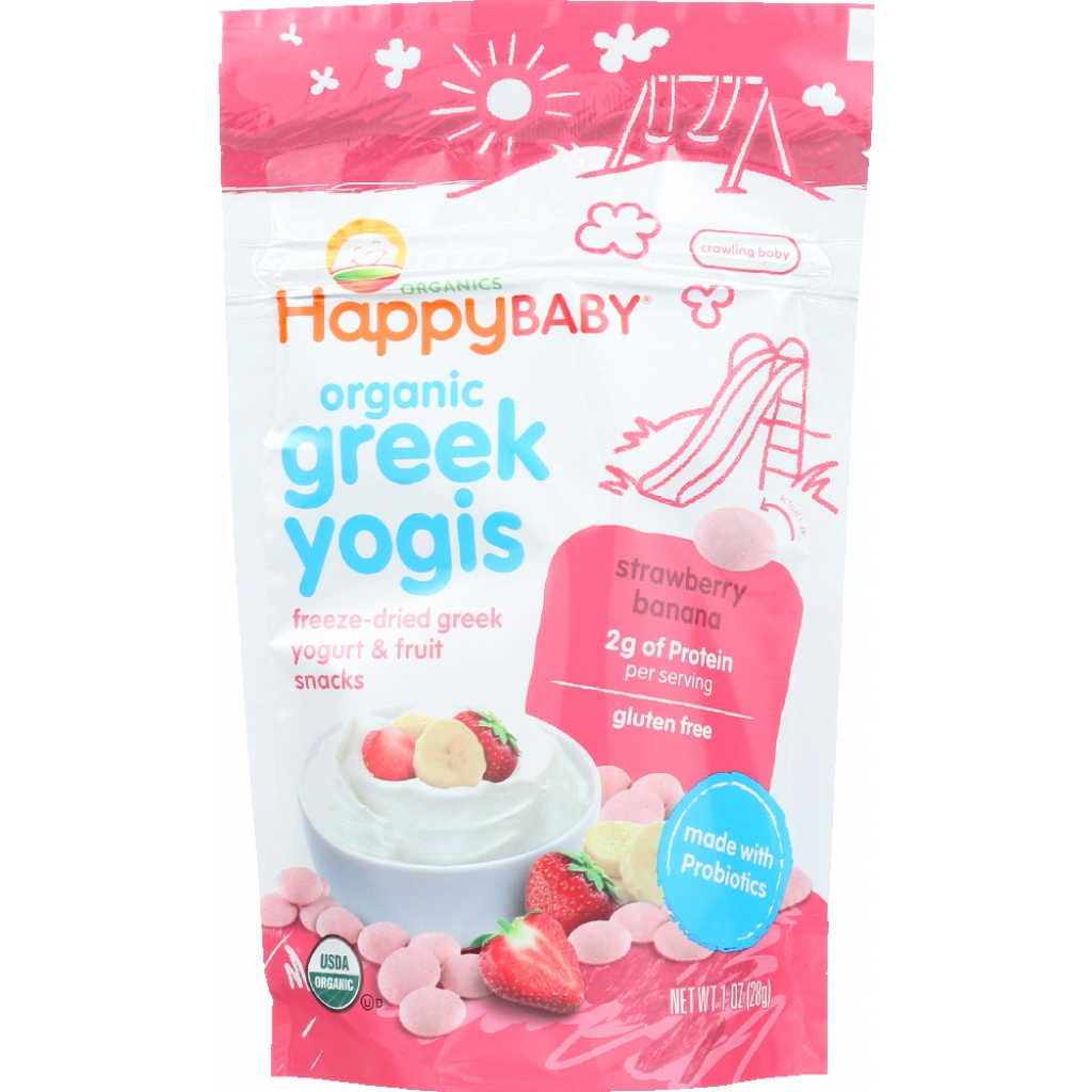 Yogi Greek Yogurt Strawberry Banana Organic - Healthy First Snack