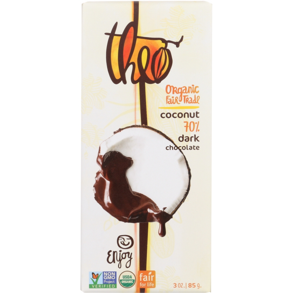 Organic 70% Dark Chocolate with Toasted Coconut - 3 oz