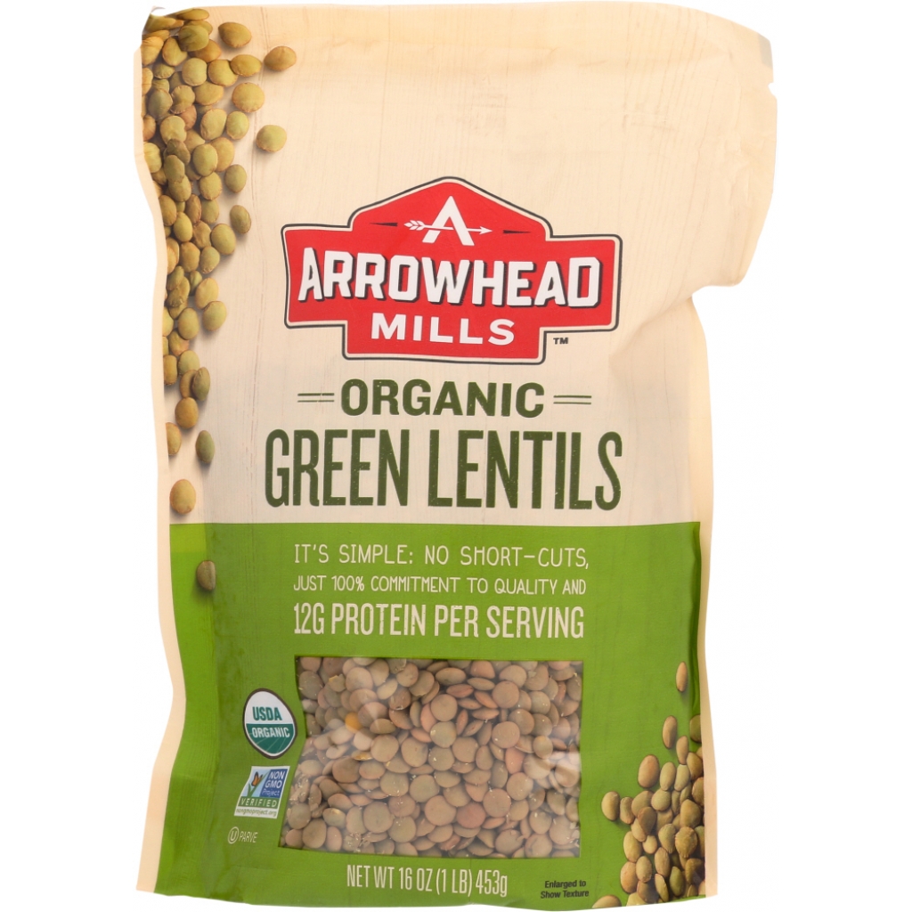 Organic Green Lentils - 16 oz