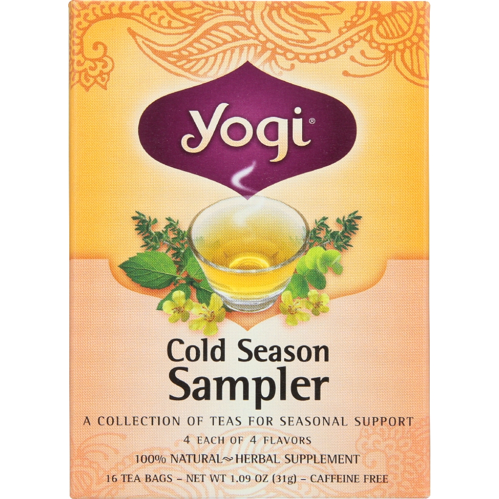 Caffeine-Free Cold Season Tea Sampler, 16 Tea Bags