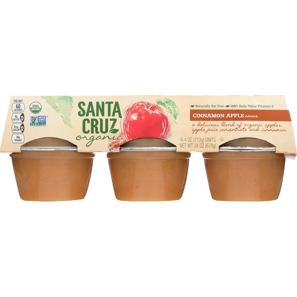 Organic Cinnamon Apple Sauce Cups - 24 oz (6x4oz)