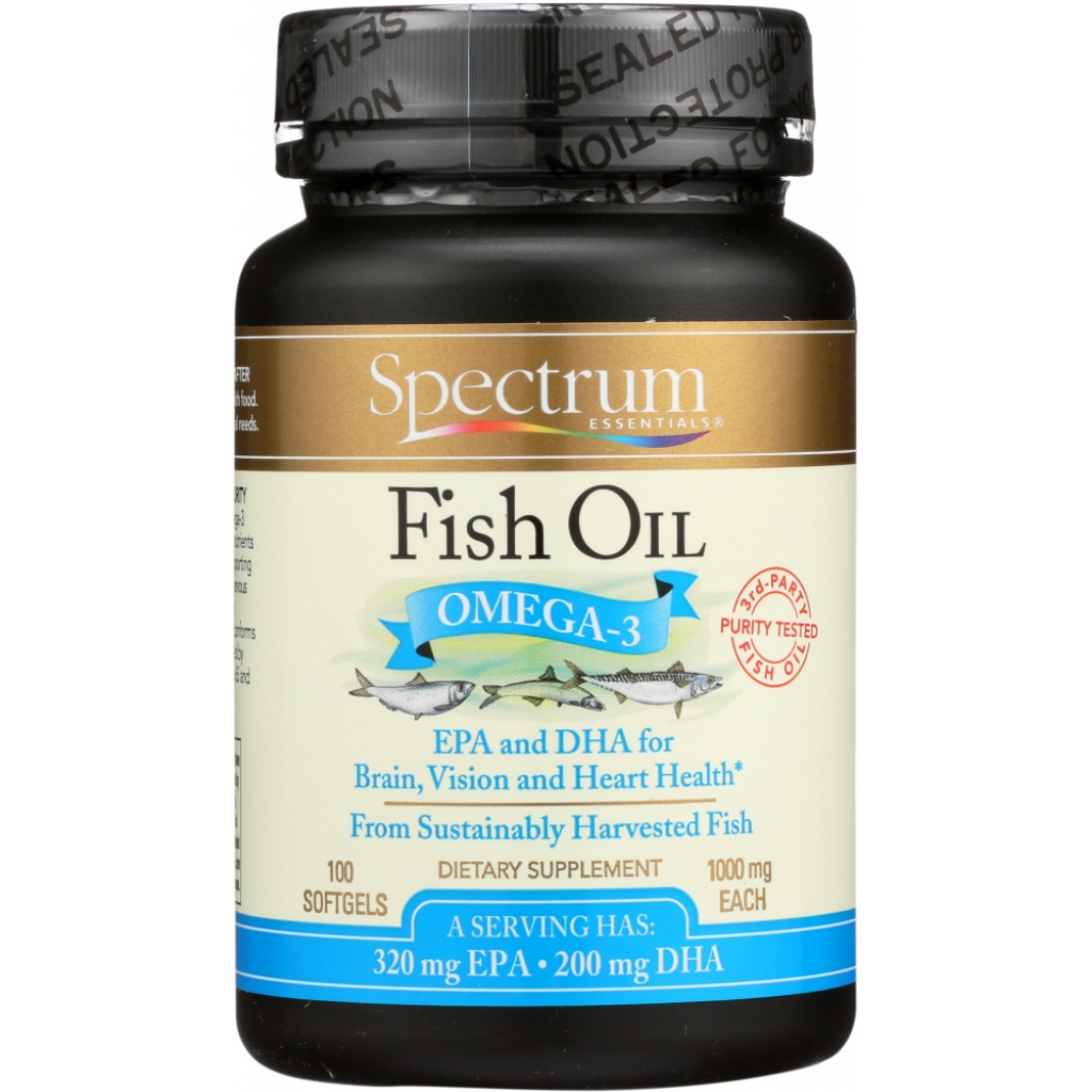 Sustainable Fish Oil Omega-3 Softgels, 100 Softgels