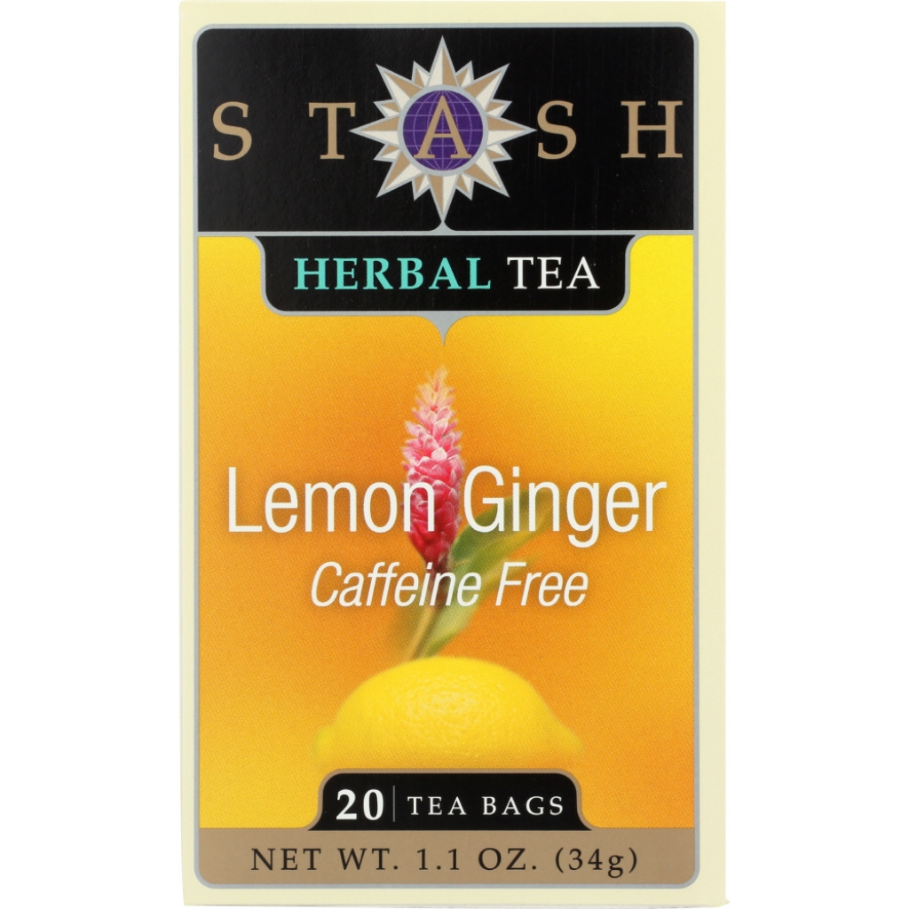 Caffeine-Free Lemon Ginger Herbal Tea - 20 Tea Bags