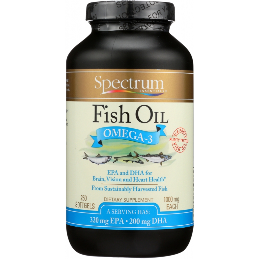 Spectrum® Fish Oil Omega-3 1000 mg - 250 Softgels