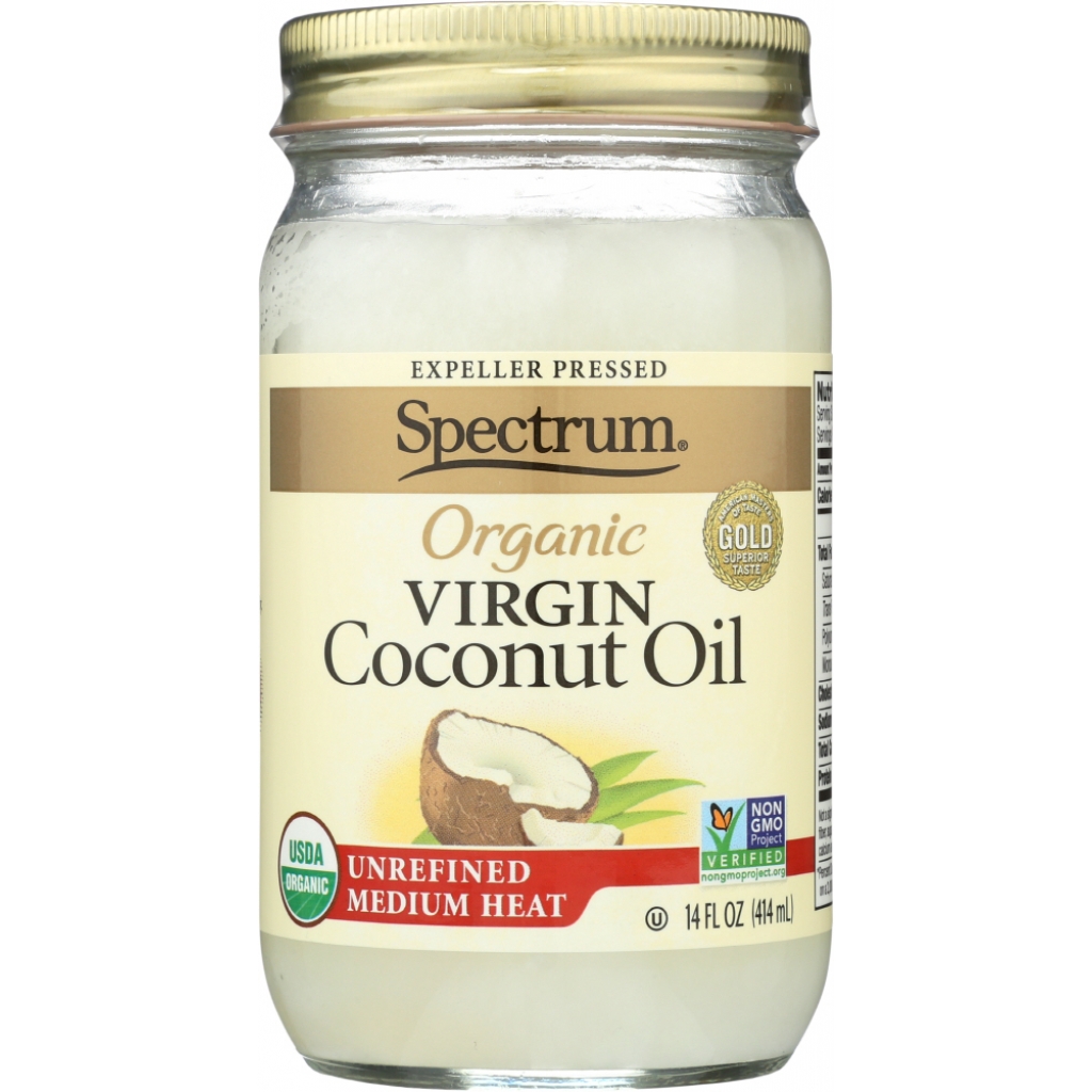 Spectrum Organic Virgin Coconut Oil, Unrefined, 14 oz