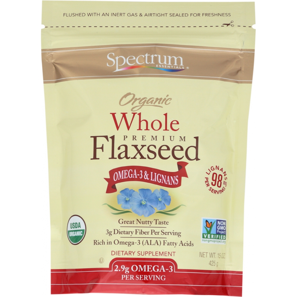 Organic Whole Premium Flaxseed - 15 oz