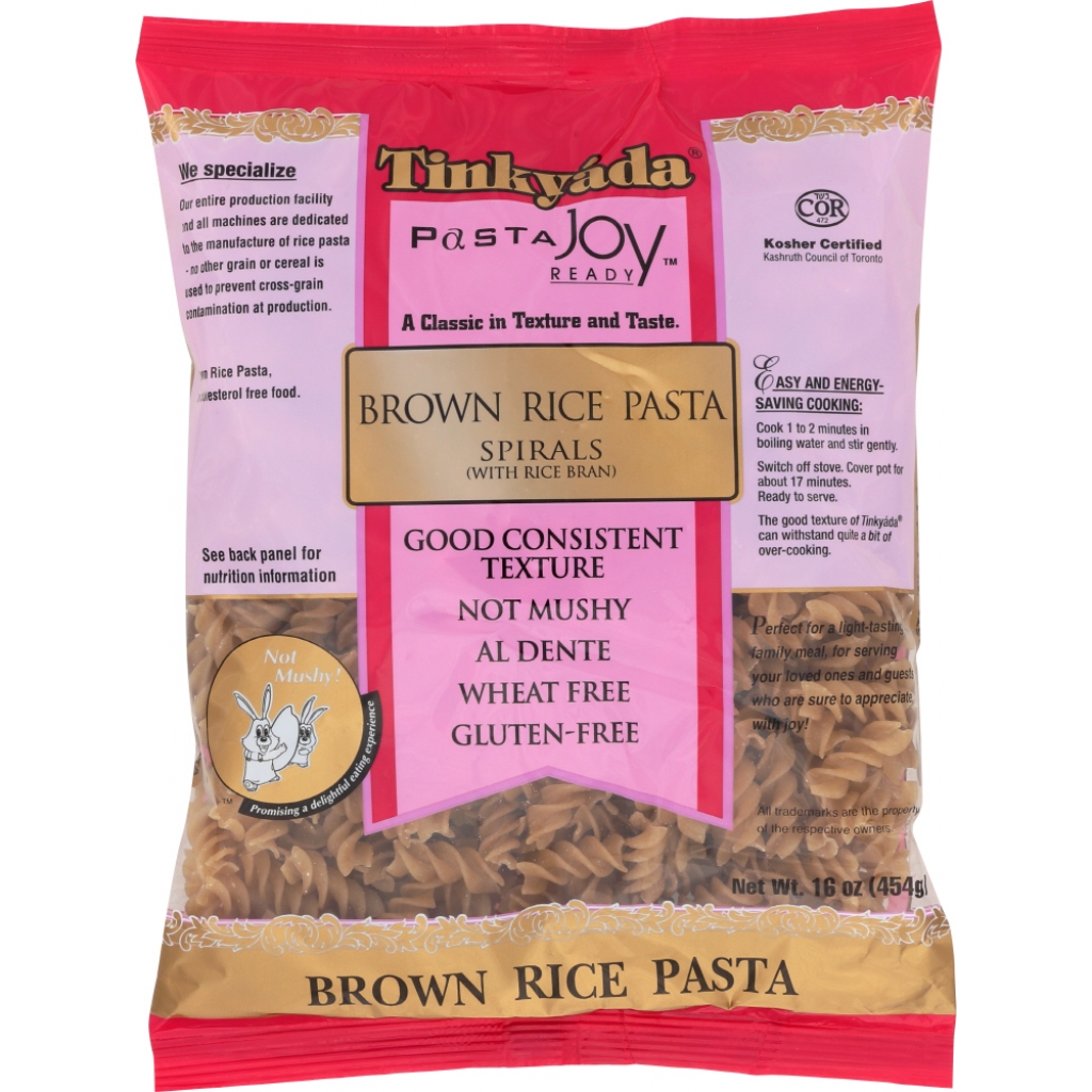 Brown Rice Pasta Spirals with Rice Bran - 16 oz