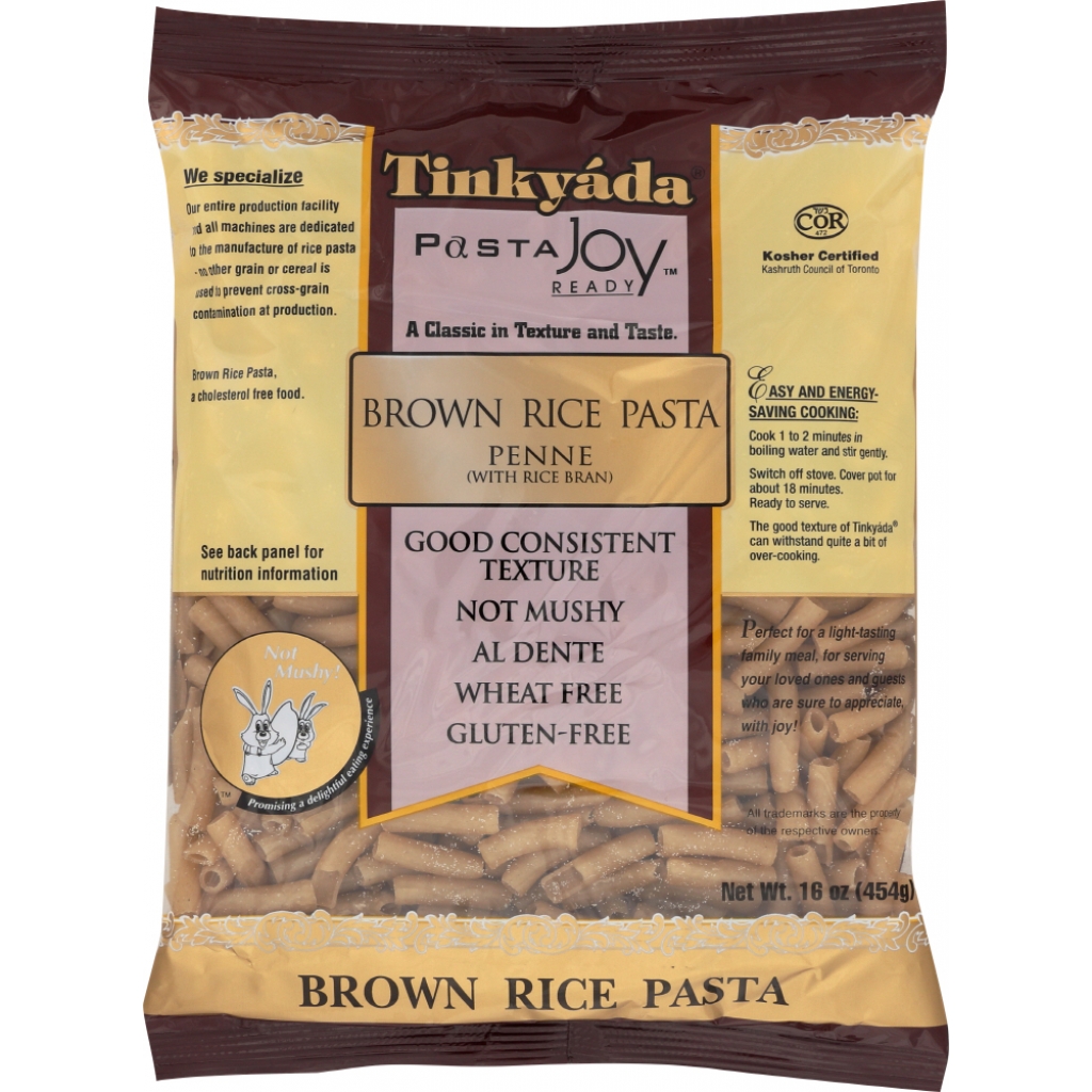 Brown Rice Pasta Penne with Rice Bran - 16 oz