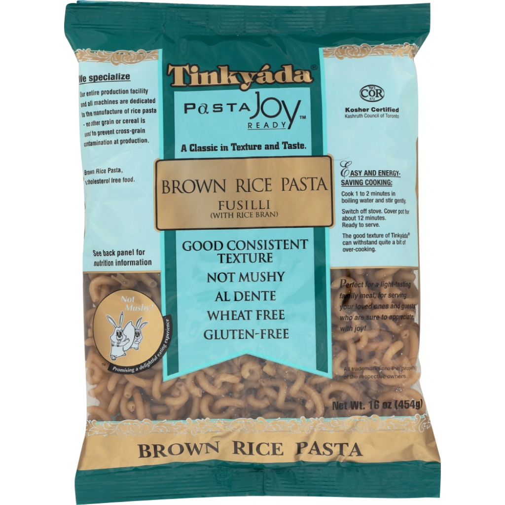 Brown Rice Pasta Fusilli with Rice Bran - 16 oz