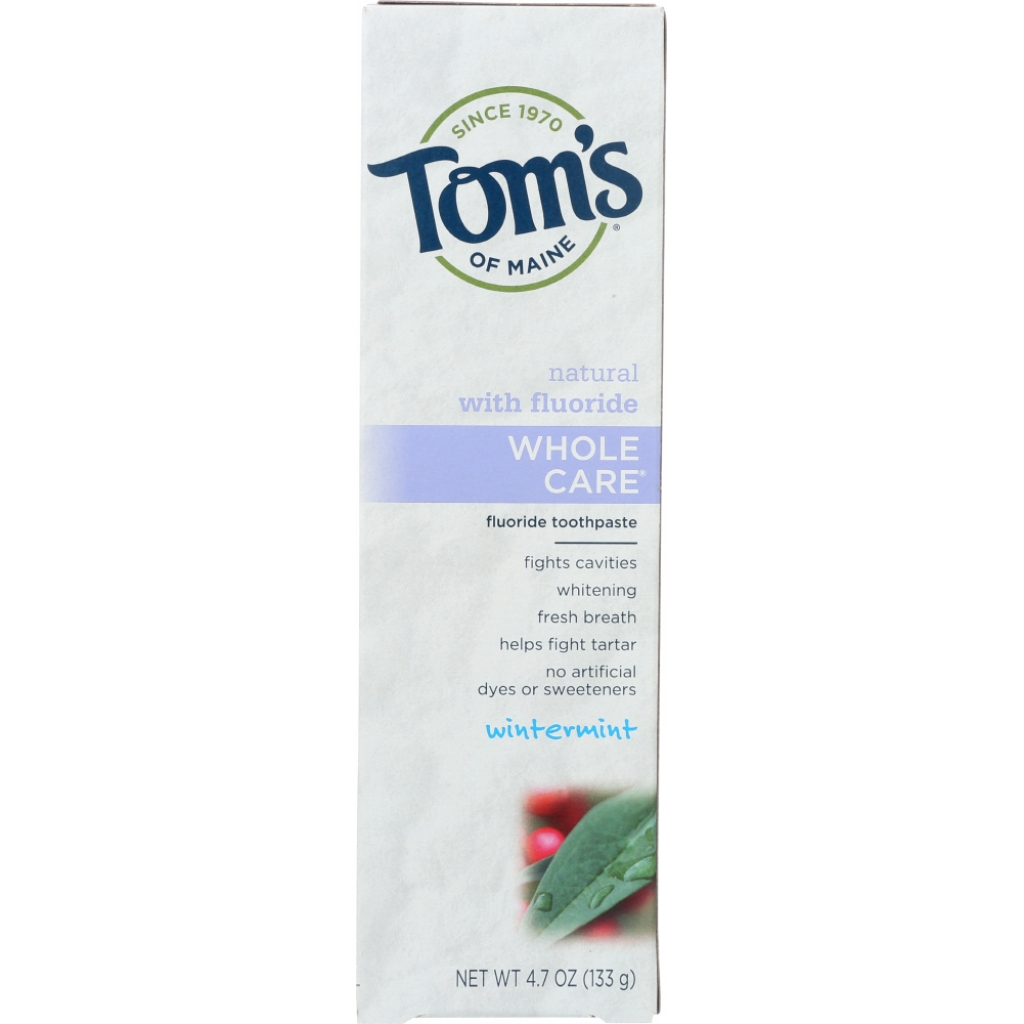 Whole Care Fluoride Toothpaste Wintermint, 4.7 Oz