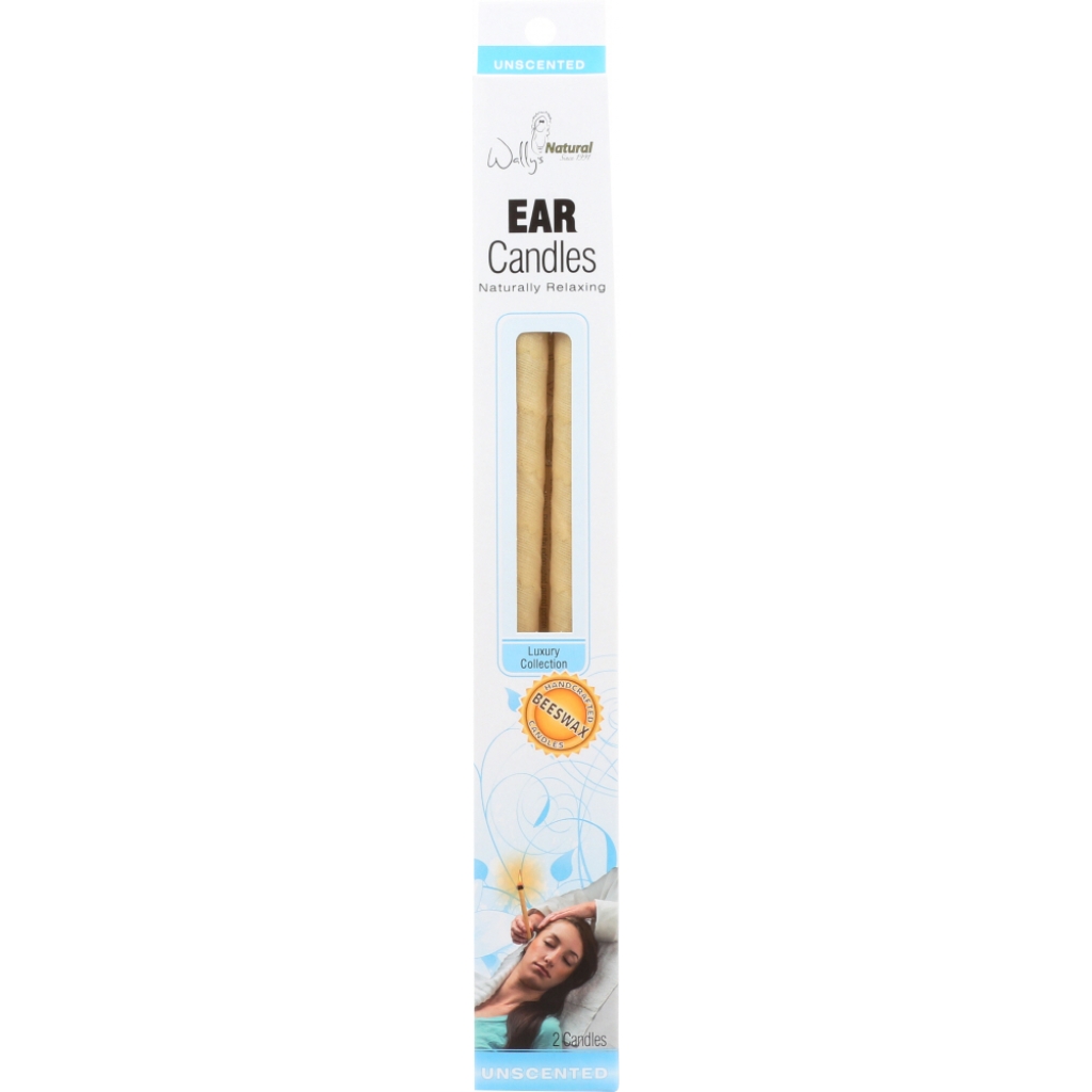 Handcrafted Unscented Beeswax Ear Candles - 2 Candles