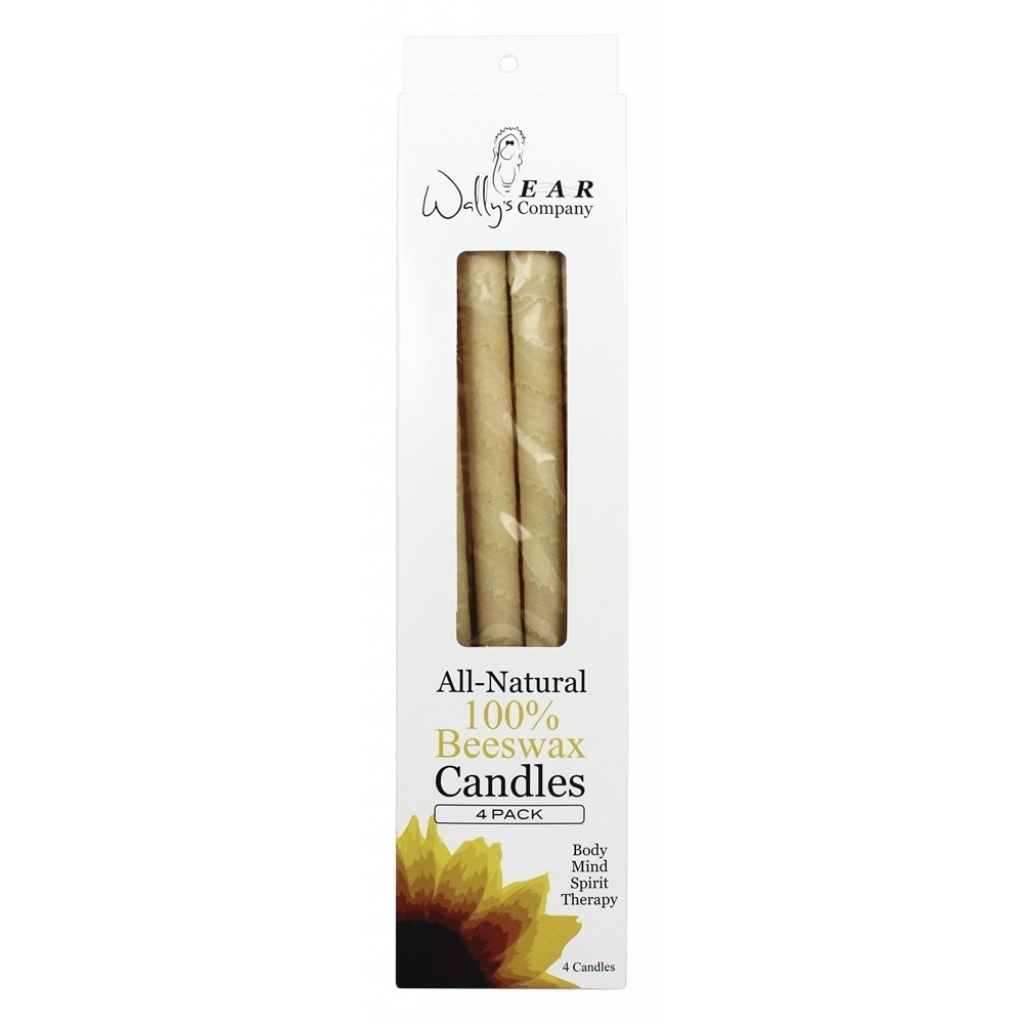 Holistic Unscented Beeswax Ear Candles, 4 Candles