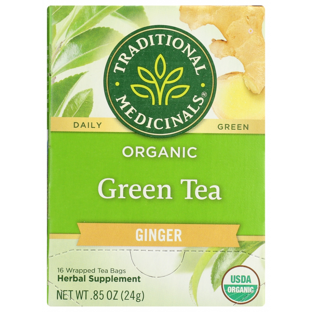 Organic Green Tea Ginger - 16 Tea Bags - 0.85 oz