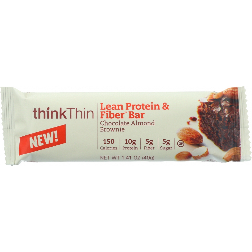 Decadent Lean Protein and Fiber Chocolate Almond Brownie Bar, 1.41 oz