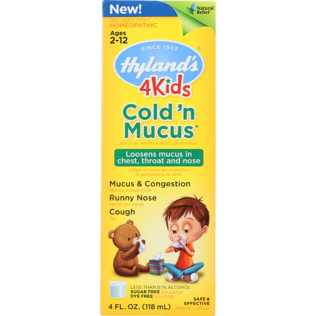 Hyland's 4 Kids Cold 'N Mucus Relief, 4 oz