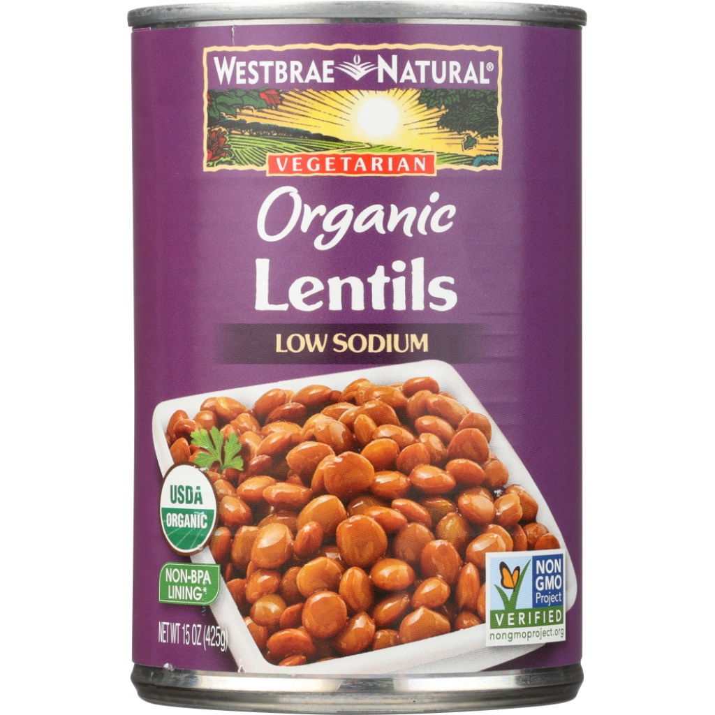 Organic Lentil Beans (No Salt Added), 15 oz