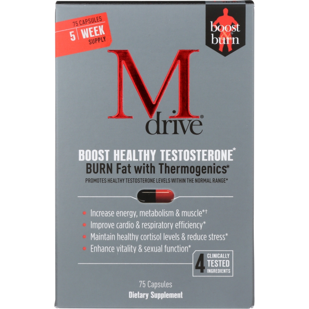 M-Drive Boost & Burn Testosterone Booster - 75 Capsules