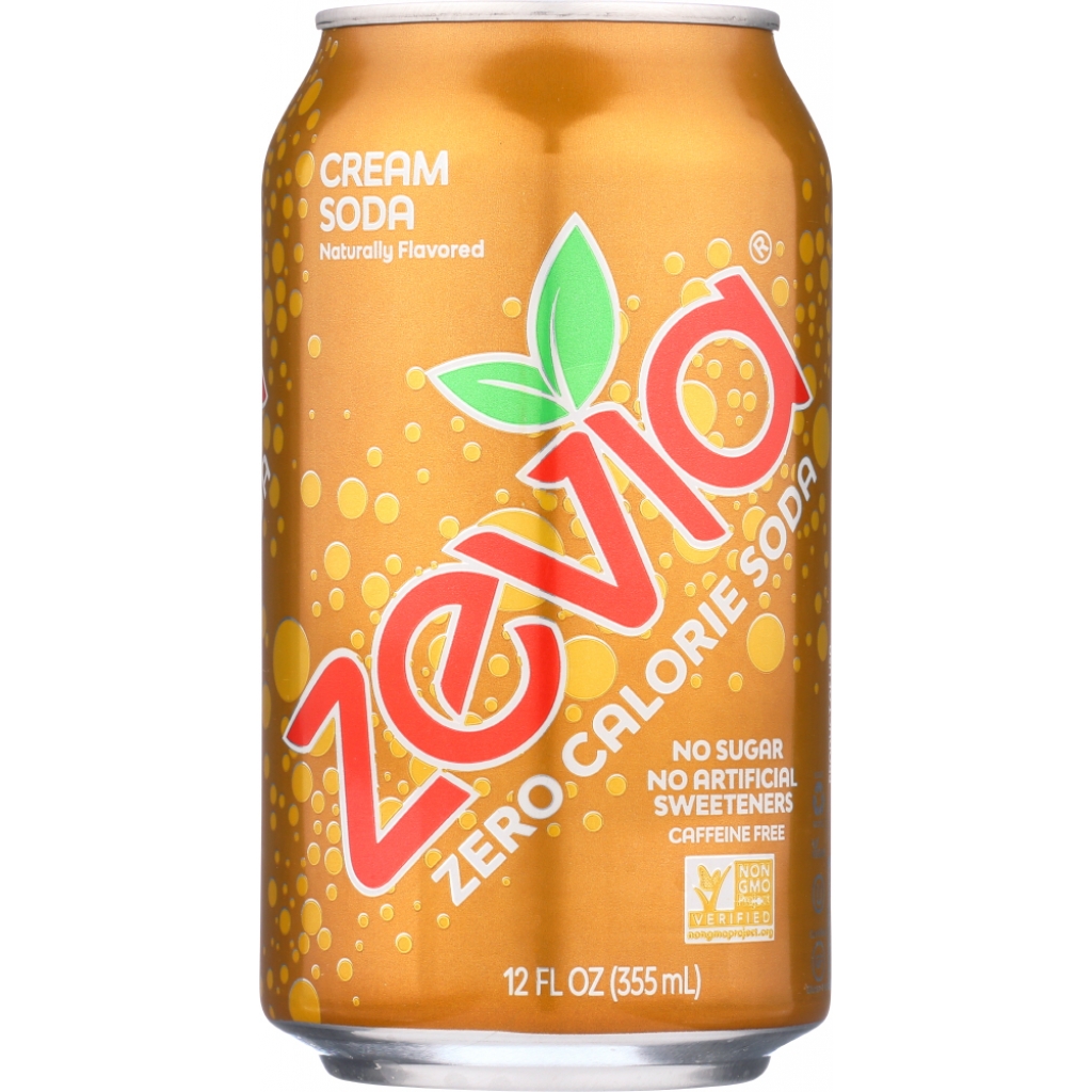 Zevia Cream Soda - Naturally Sweetened, 6 Pack, 72 fl oz