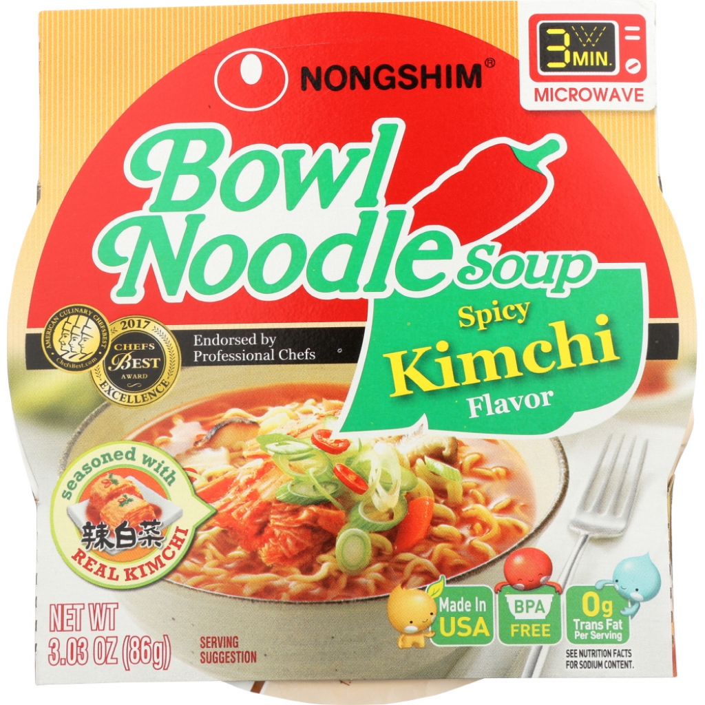 Spicy Kimchi Instant Noodle Soup - Flavorful Convenience