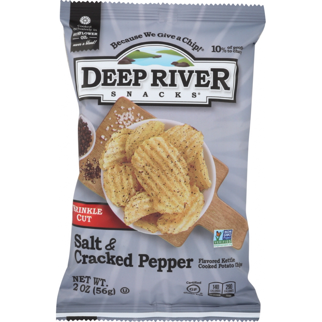 Salt & Cracked Pepper Kettle Cooked Potato Chips, 2 oz