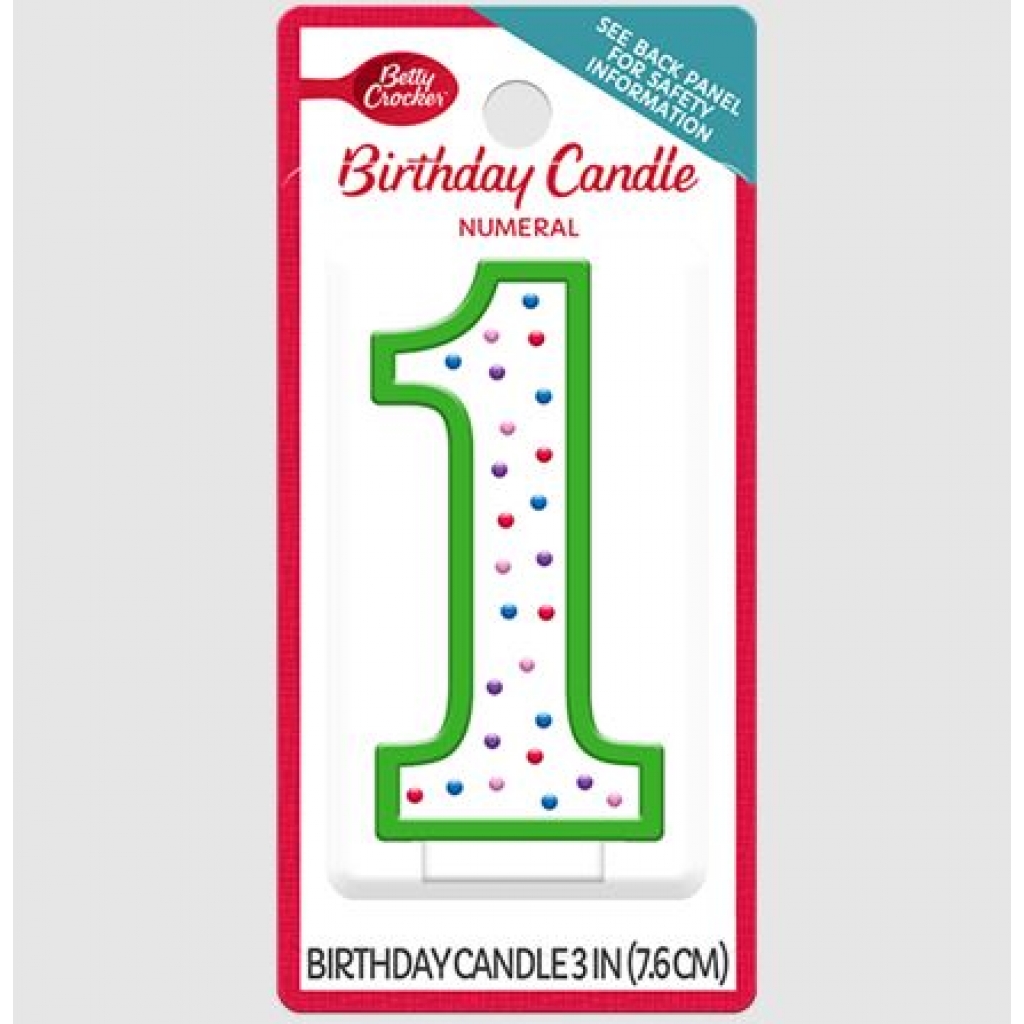 Betty Crocker Numeral 1 Birthday Candle - 1 pc