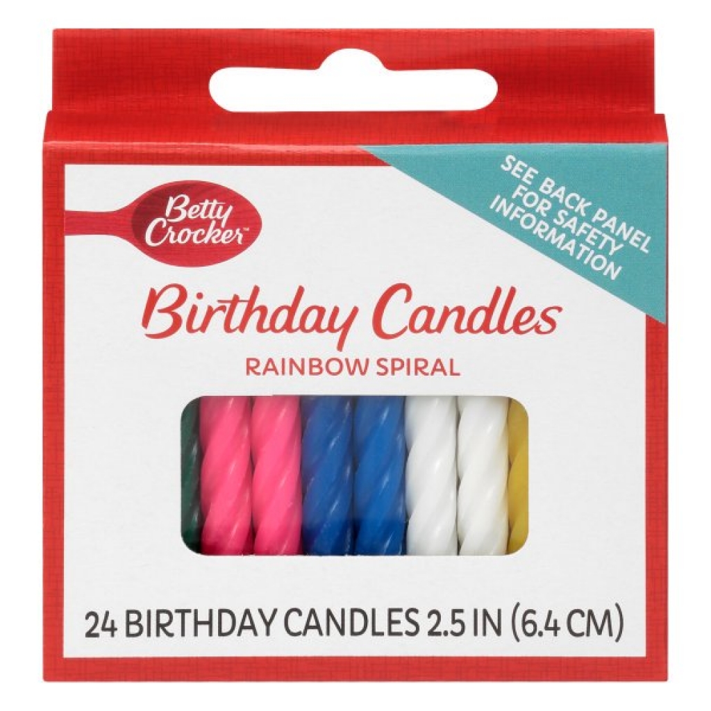 Medium Rainbow Birthday Candles, 24 Count