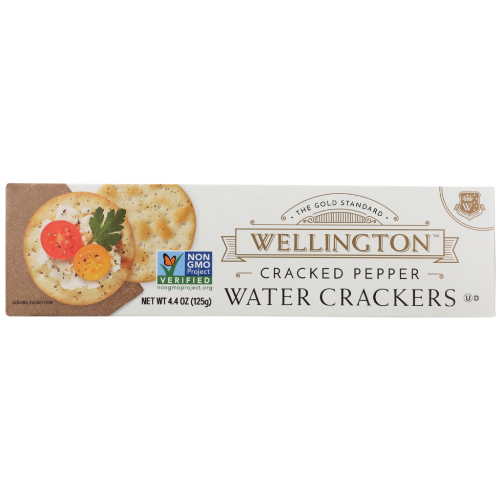 Cracked Pepper Gourmet Water Crackers, 4.4 oz