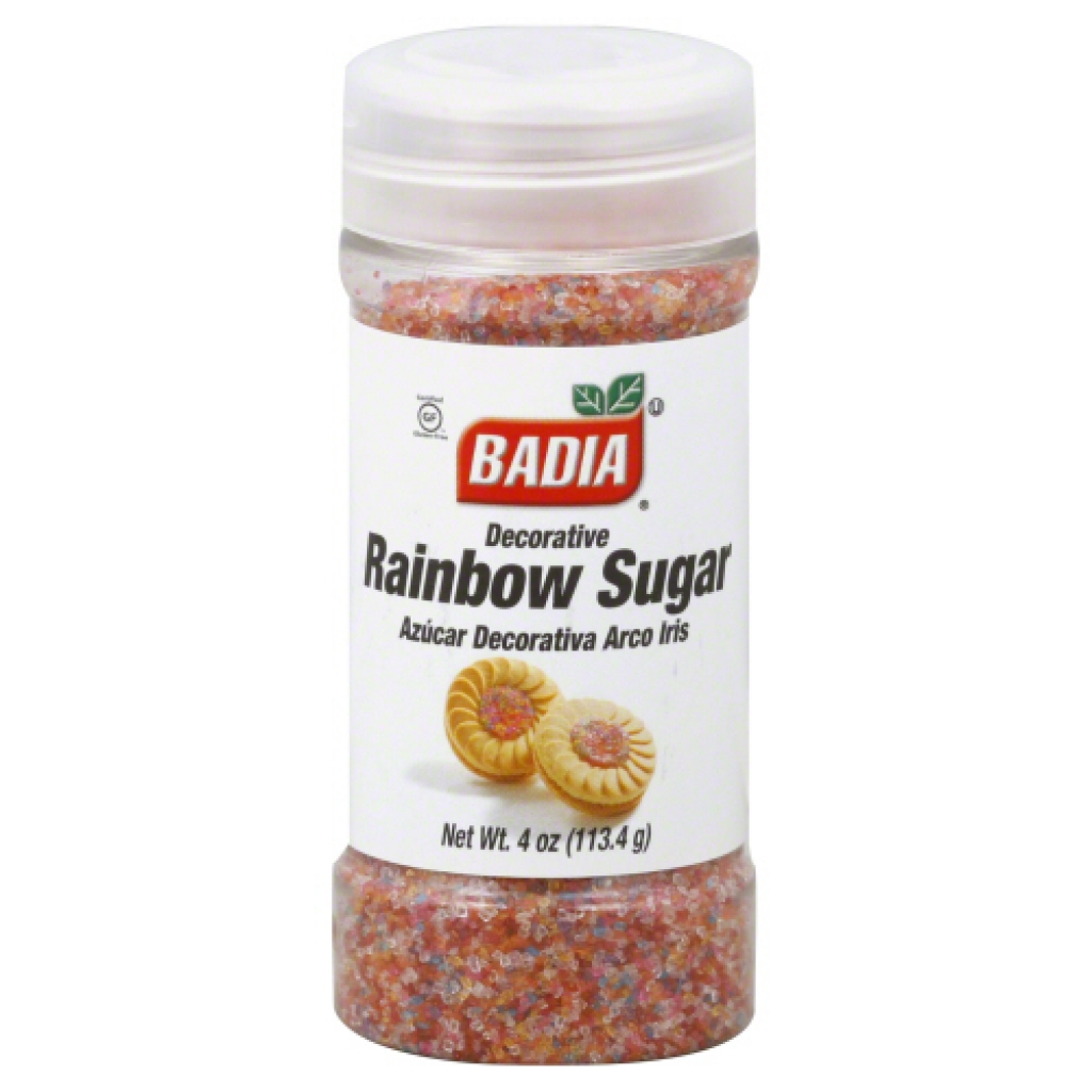 Badia Rainbow Sugar, Colorful Sweetener, 4 oz