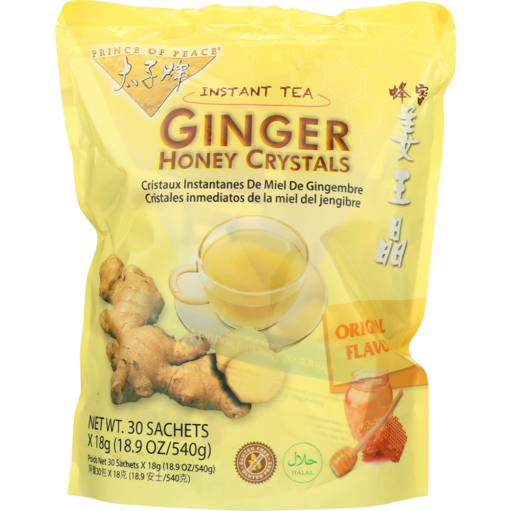 Instant Ginger Honey Tea Crystals, 30 bags