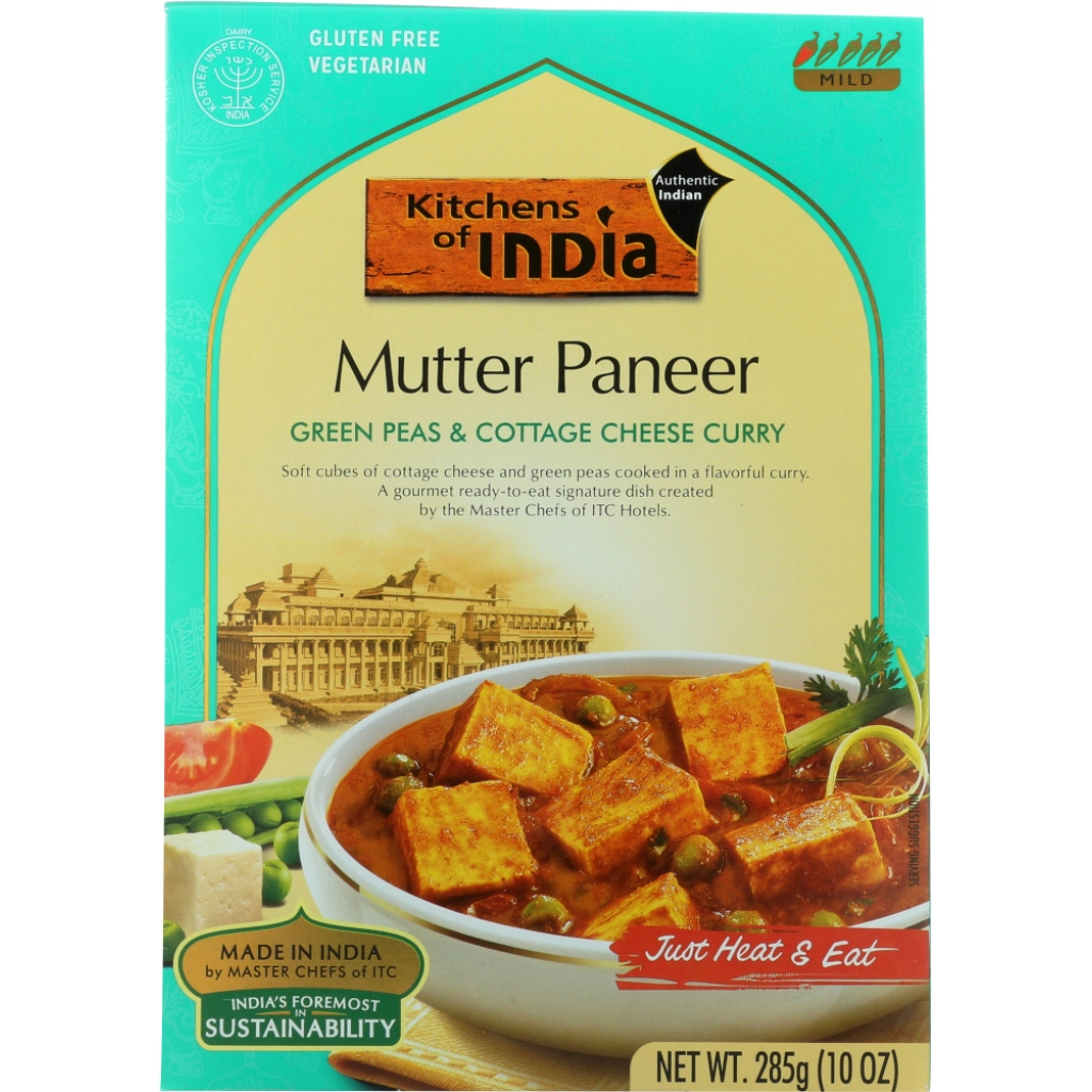 Kitchens of India Ready to Eat Mutter Paneer with Green Peas, 10 OZ