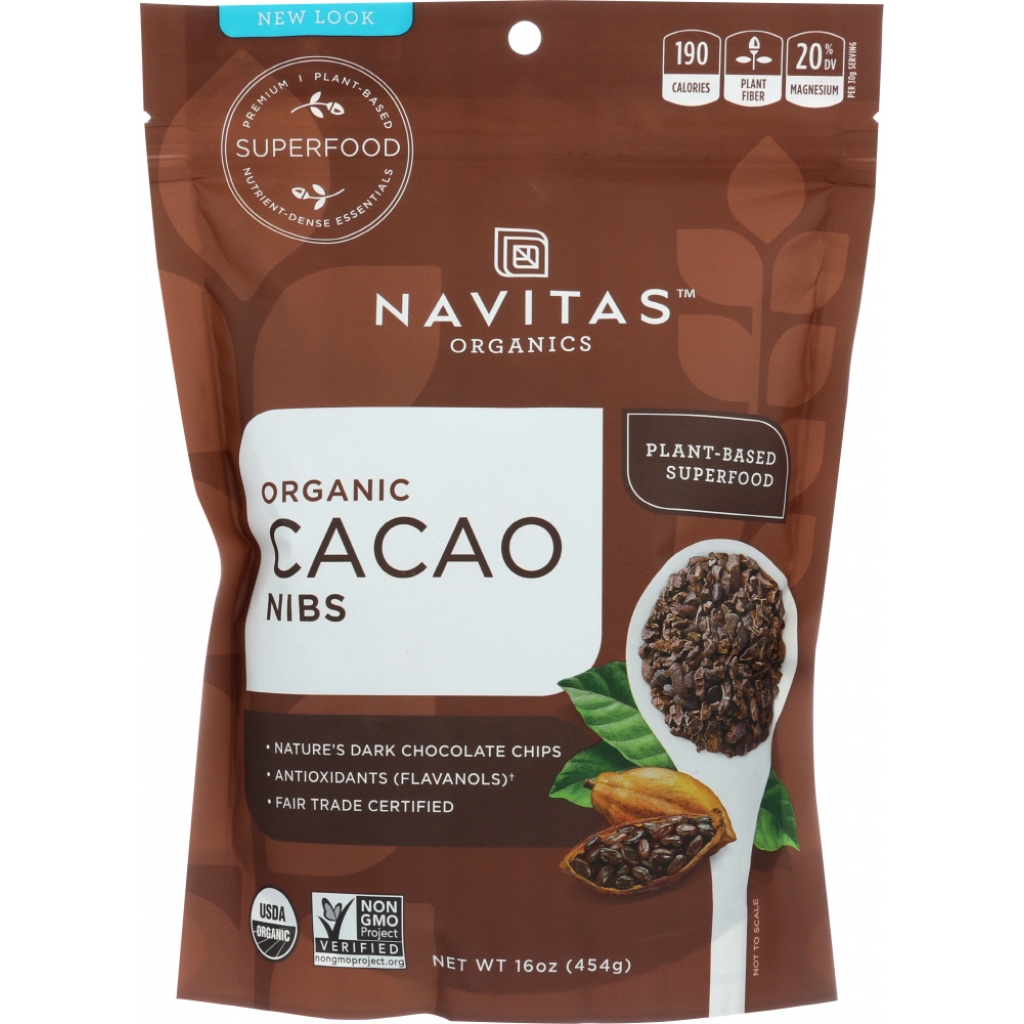 Organic Cacao Nibs - Nutritional Superfood, 16 oz