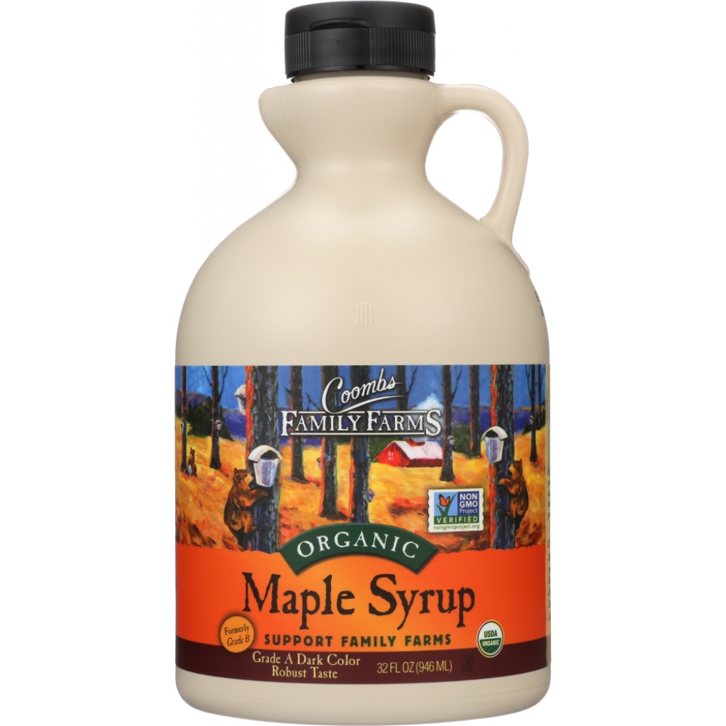 Grade A Organic Dark Maple Syrup - 32 oz