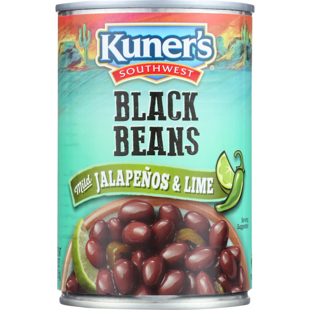 Southwest Jalapeno Black Beans with Lime Juice - 15 oz