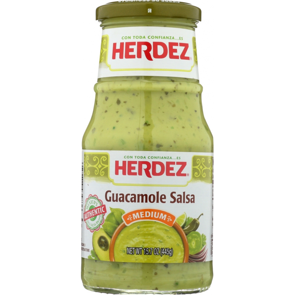 Authentic HERDEZ Guacamole Salsa Medium - 15.7 oz Jar