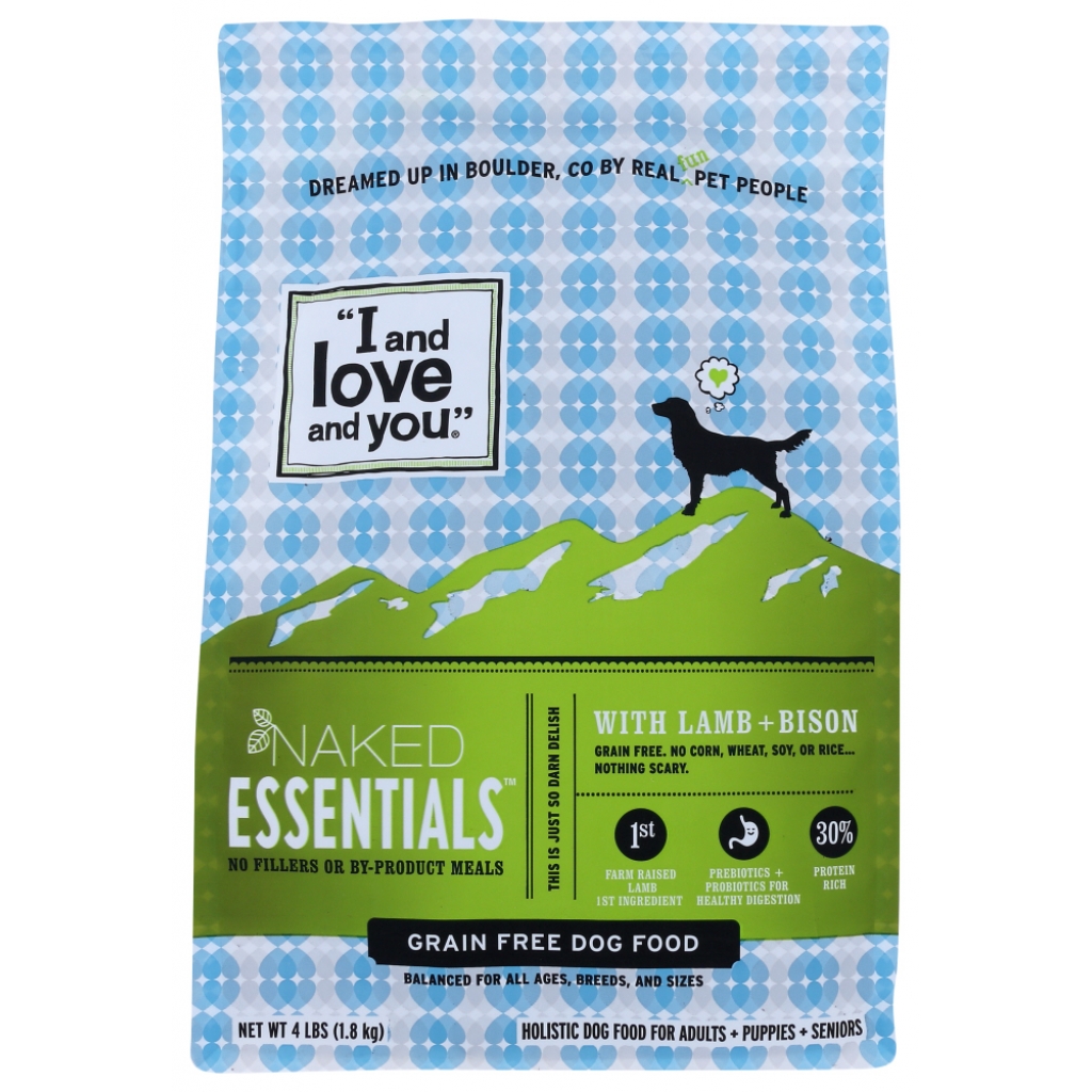 Naked Essentials Kibble - Lamb & Bison Dog Food - 4 lb