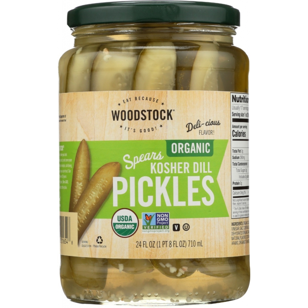 Woodstock Organic Dill Pickles - 24 oz