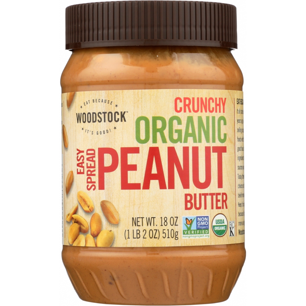 Crunchy Salted Organic Peanut Butter - 18 oz