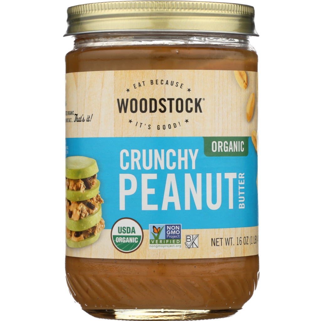 Crunchy Salted Organic Peanut Butter - 16 oz