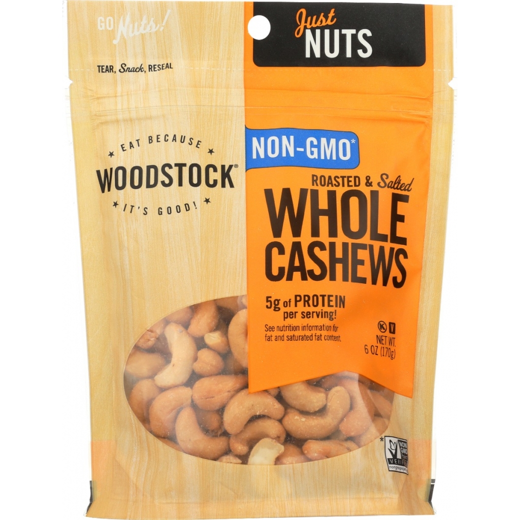 Roasted and Salted Cashews, 6 oz