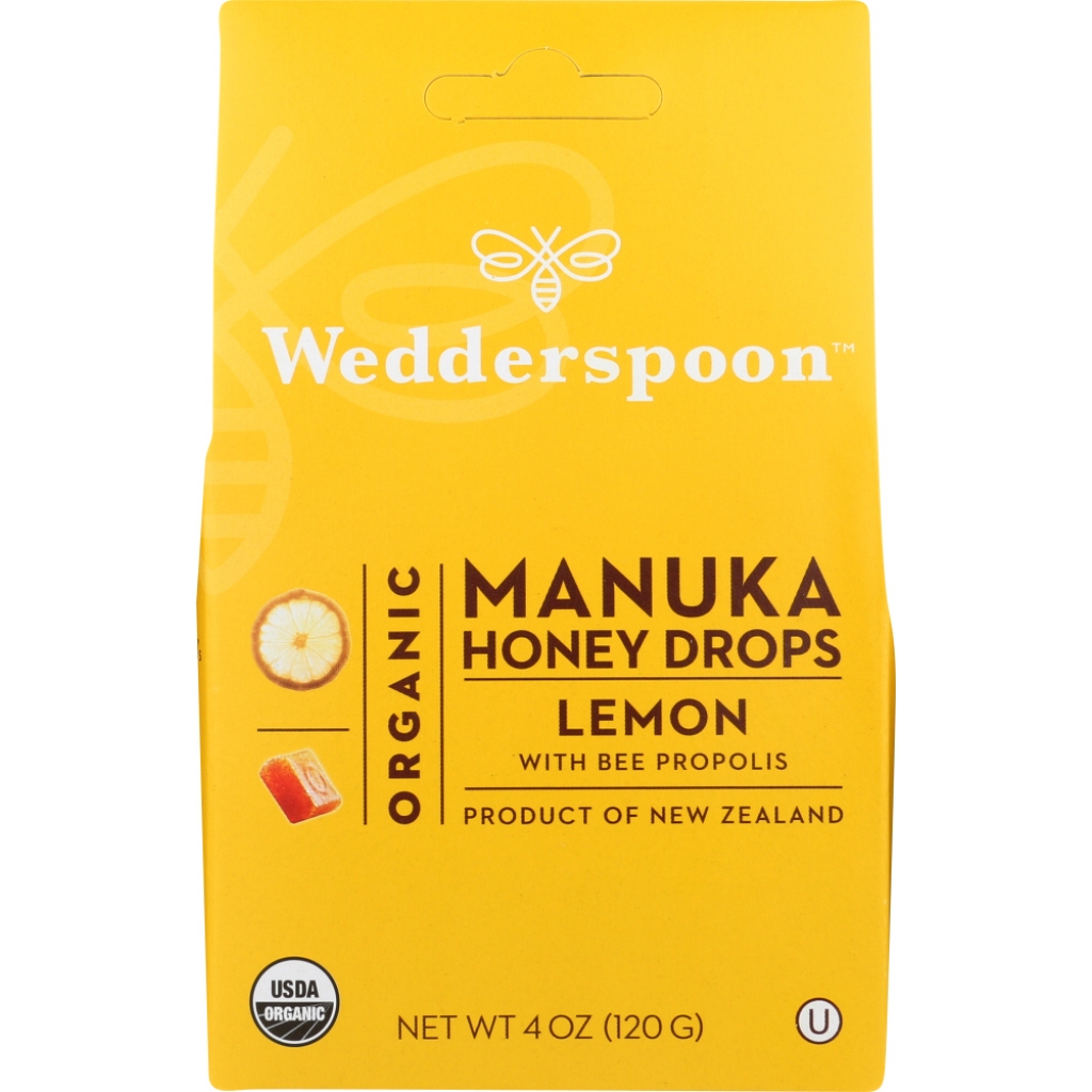 Organic Manuka Honey Drops with Lemon - 4 oz