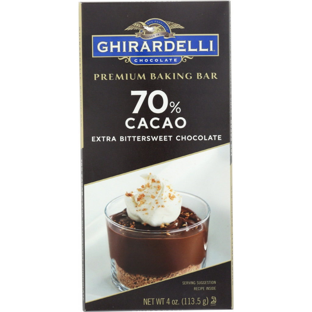 Ghirardelli Extra Bittersweet Chocolate Baking Bar 70% - 4 oz